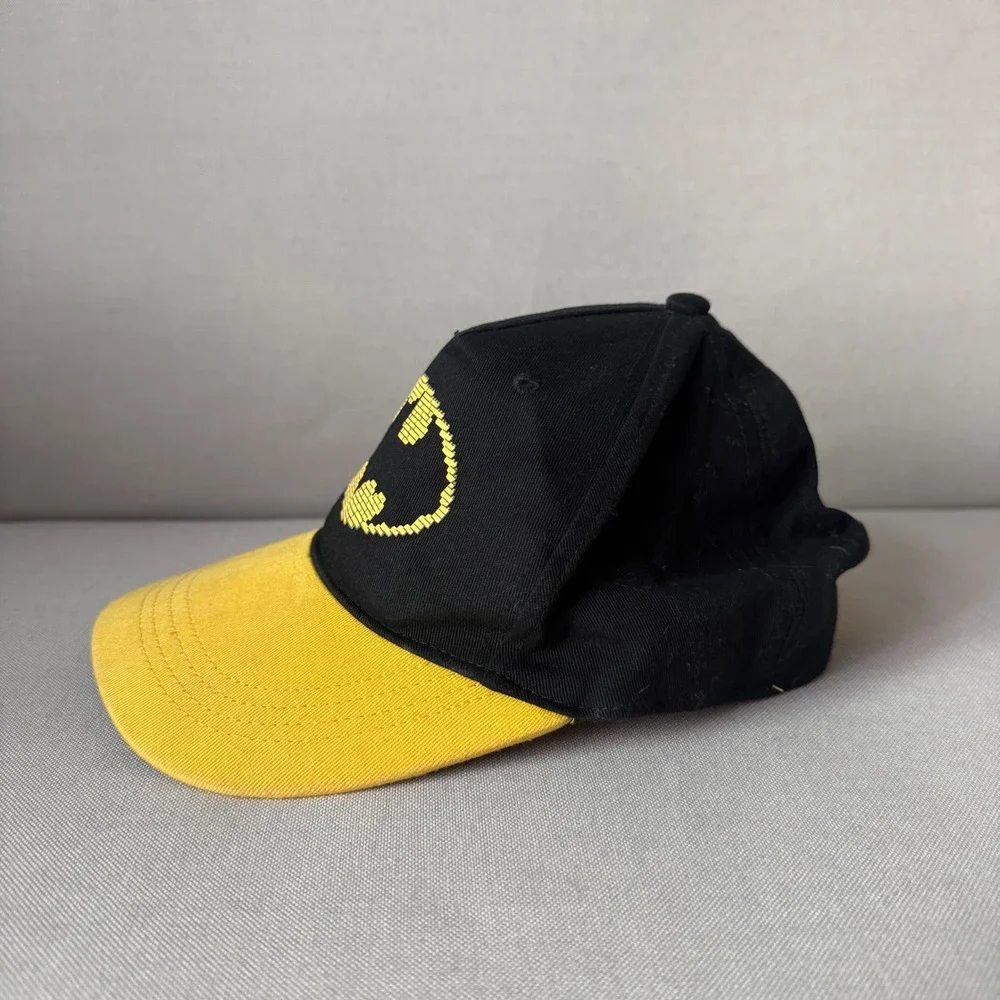 LEGO Batman Baseball Cap Black Yellow Brick Logo DC Comics 2013 Kids Hat Cotton